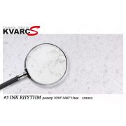 Кварцевый камень “KVARC-S” №3 INK RHYTHM, 3050х1440х15 мм, глянец