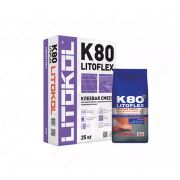 Клей, усиленный фиброволокном, для плитки, керамогранита и камня LITOFLEX K80 (класс С2 E)