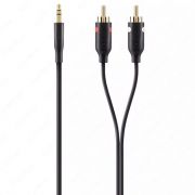 Аудио/Видео кабели Belkin CABLE,AUDIO,2xRCA2xRCA,M/M,1M,BLACK,GOLD