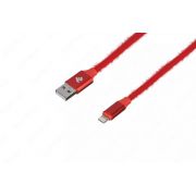 Кабели и адаптеры 2E Accessories КАБЕЛЬ 2E FUR USB 2.0 TO LIGHTNING CABLE, 1М, RED