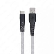 Кабели и адаптеры 2E Accessories КАБЕЛЬ 2E USB 2.0 USB TYPE-C FLAT FABRIC 1M GREY