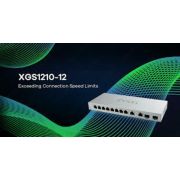 Коммутатор Zyxel XGS1210-12 . 12-портовый мультигигабитный веб-управляемый коммутатор с портами 2x2.5G и 2x10G SFP+