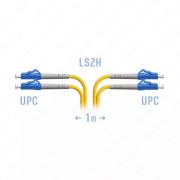 Патчкорд оптический LC/UPC SM Duplex, 1 м (SNR-PC-LC/UPC-DPX-1m)