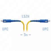 Патч-корд оптический SC/UPC SM, 3 метра (Арт. SNR-PC-SC/UPC-3m)