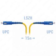 Патчкорд оптический SC/UPC SM 15 метров (SNR-PC-SC/UPC-15m)