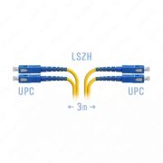 Патчкорд оптический SC/UPC SM Duplex, 3 м (SNR-PC-SC/UPC-DPX-3m)