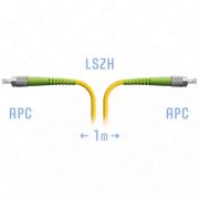 Патч-корд оптический SC/APC SM, 1метр (Арт. SNR-PC-SC/APC-1m)