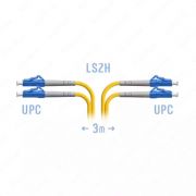 Патч-корд оптический SC/UPC SM Duplex, 3 метра (Арт. SNR-PC-SC/UPC-DPX-3m)