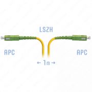 Патчкорд оптический SC/APC SM, 1 м (SNR-PC-SC/APC-1m)