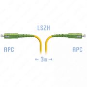 Патчкорд оптический SC/APC SM, 3 м (SNR-PC-SC/APC-3m)