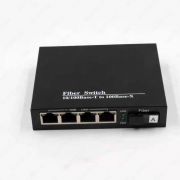 Медиаконвертер 1*9 10/100M Single Mode Single Fiber 25km 4 RJ45 Media Converter