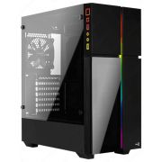 Корпус Aerocool Playa-G-BK-v1 (RGB-13mode ATX RGB LED + Закаленое стекло. Без БП)