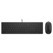 Клавиатура и мышь HP 4CE97AA Wired Keyboard and Mouse 400 Black USB