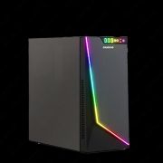 Корпус Gamdias Argus M1 стальзакаленное стеклоподсветка RGB no fans