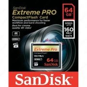 Карта памяти Sandisk CF 64GB 160Mb/s 4K